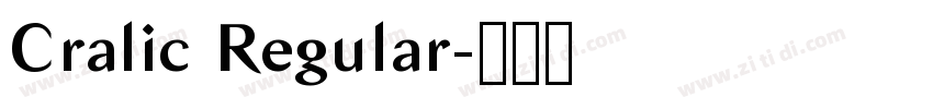 Cralic Regular字体转换 Cralic Regular字体转换